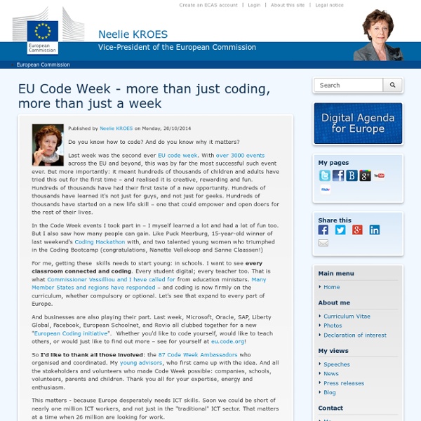EU Code Week - more than just coding, more than just a week