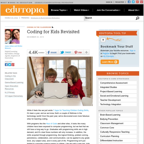 Coding for Kids Revisited