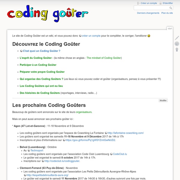 Coding Goûter « On n'apprend (toujours) pas la programmation à l'école ? Amusons-nous avec nos enfants à coder en mangeant des gâteaux et des bonbons !