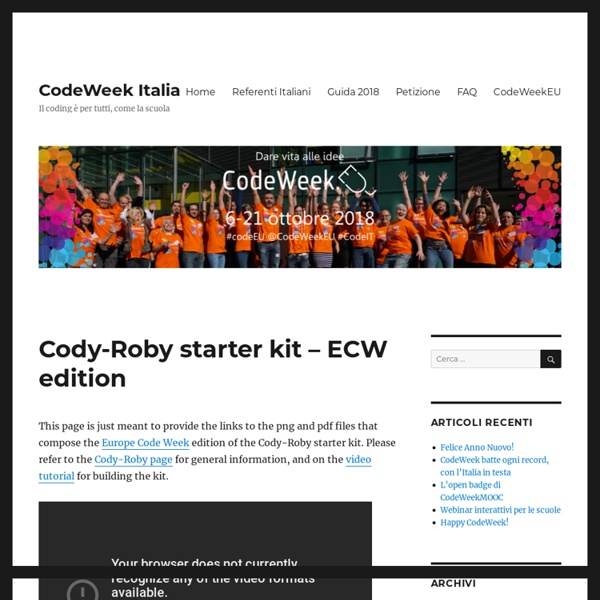 Cody-Roby starter kit – ECW edition – CodeWeek Italia