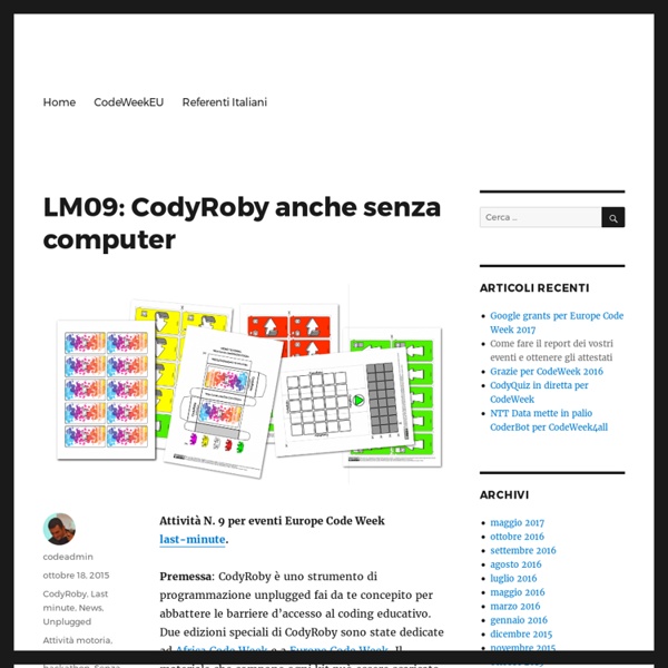 LM09: CodyRoby anche senza computer