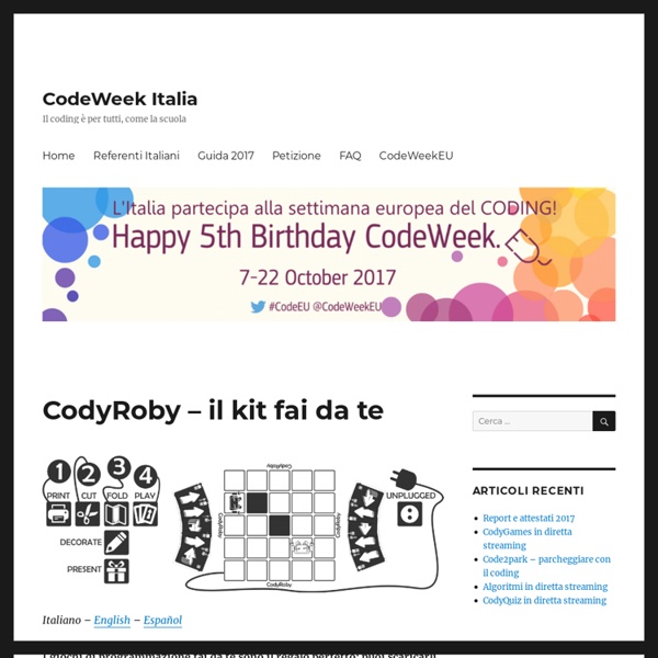 CodyRoby – il kit fai da te – codeweek.it