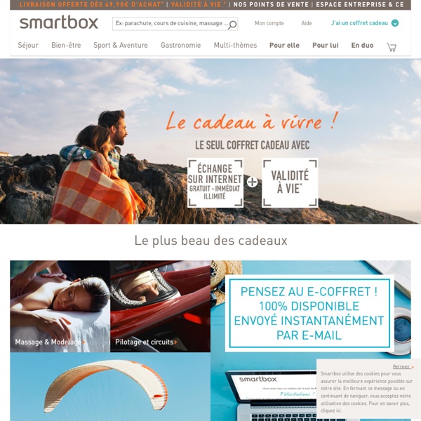 Coffret cadeau Smartbox : idée cadeau pour homme et femme à offrir pour toutes occasions cadeaux