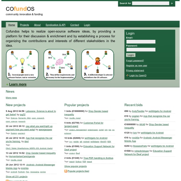 Cofundos.org - community innovation and funding