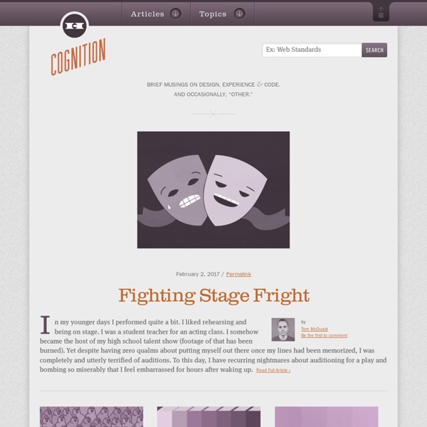 Cognition: The blog of web design & development firm Happy Cog