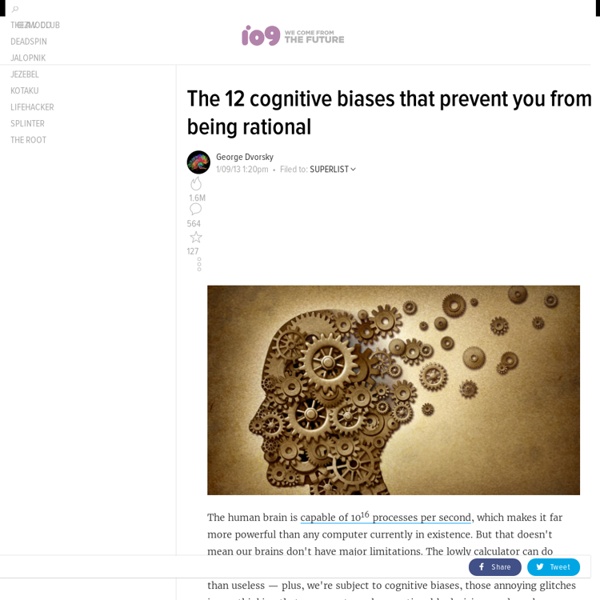 The 12 cognitive biases that prevent you from being rational