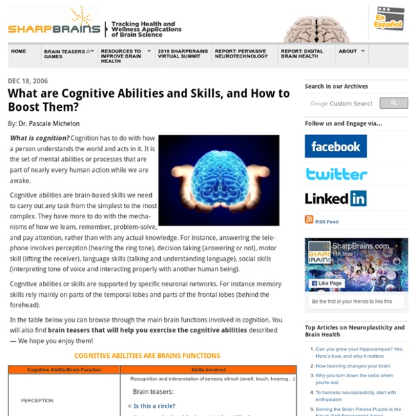 What are Cognitive Skills and Abilities?