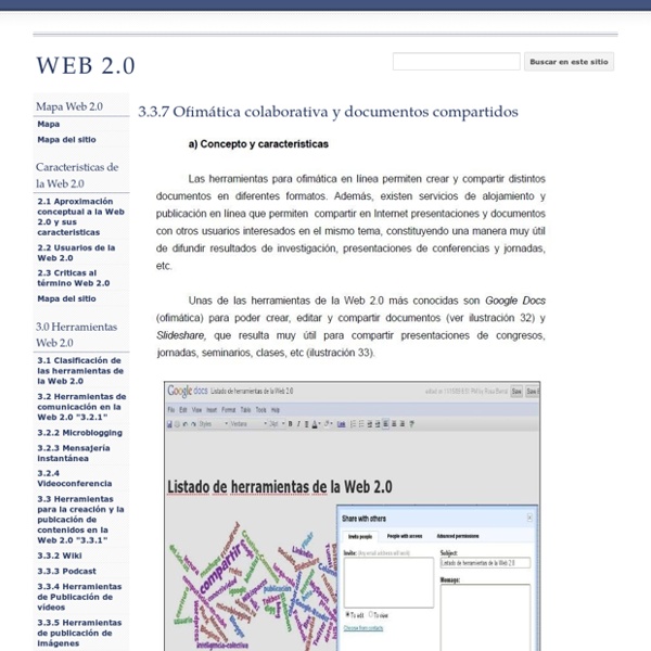 3.3.7 Ofimática colaborativa y documentos compartidos - WEB 2.0