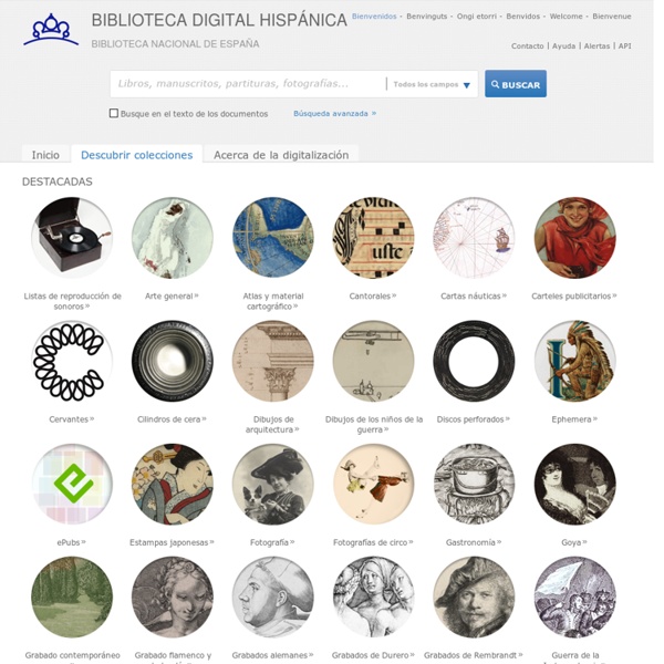 Descubrir colecciones - Biblioteca Digital Hispánica