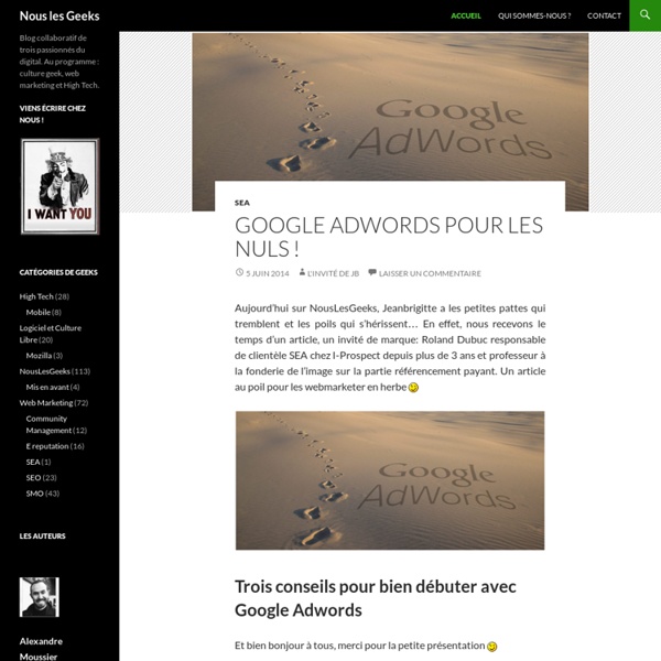 Blog collaboratif sur le web marketing