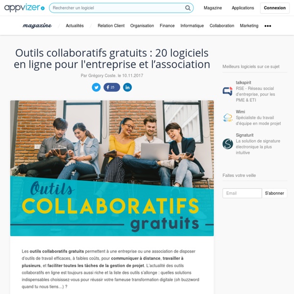 DOC 7-Outils Collaboratifs Gratuits ▷ 20 plateformes en ligne pour le travail collaboratif
