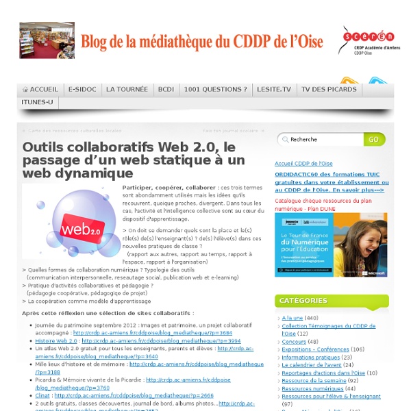 Outils collaboratifs Web 2.0, le passage d’un web statique à un web dynamique