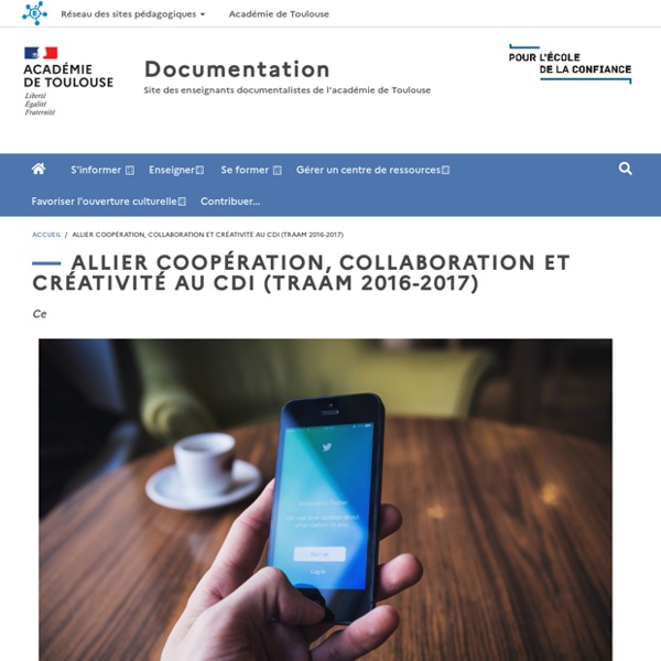 Allier coopération, collaboration et créativité au CDI (TraAM 2016-2017)