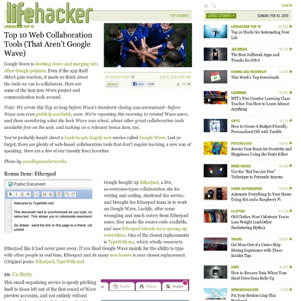 Top 10 Web Collaboration Tools (That Aren't Google Wave)
