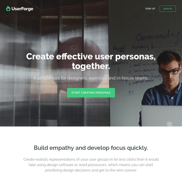 UserForge - A simple tool for collaborative user persona development