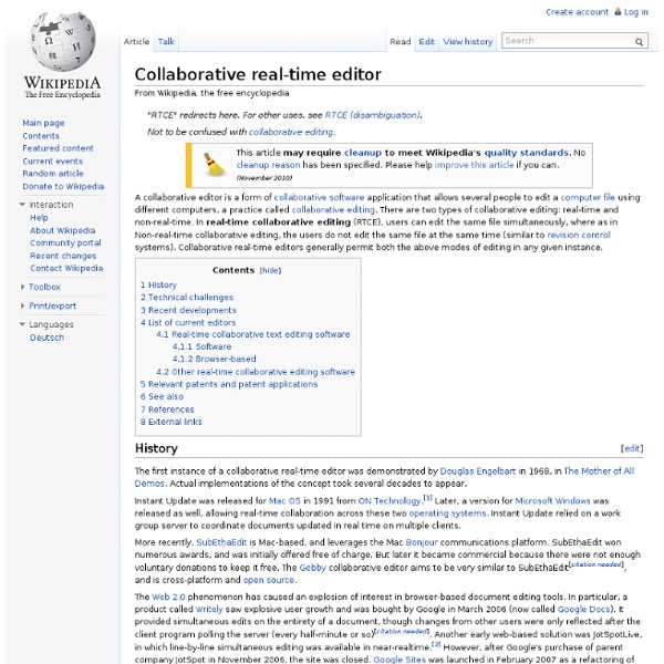Collaborative real-time editor