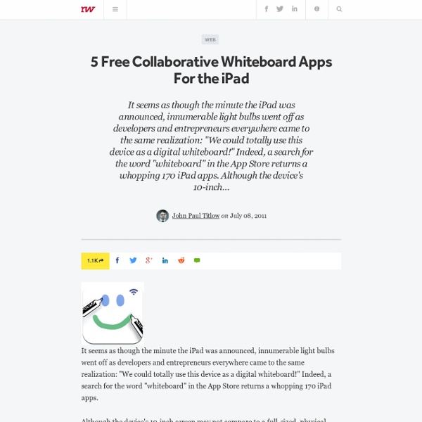 5 Free Collaborative Whiteboard Apps For the iPad