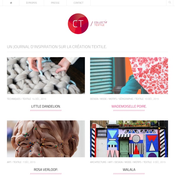 Un journal d'inspiration sur la création textile...