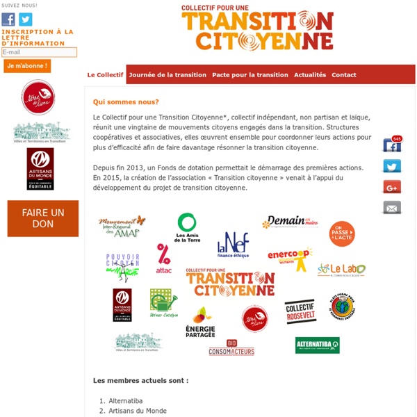 Collectif Transition - COLLECTIF POUR UNE TRANSITION CITOYENNE