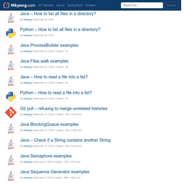 Java web development tutorials