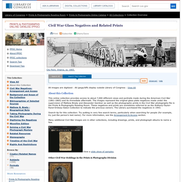 Selected Civil War Photographs Home Page