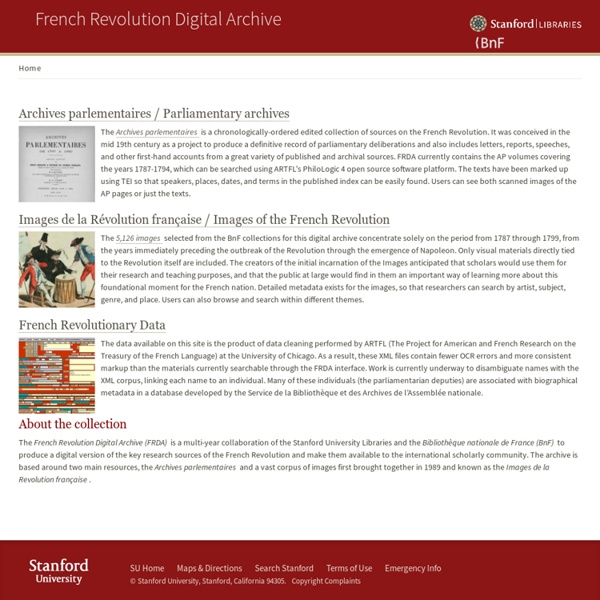 Archives numériques de la Révolution française