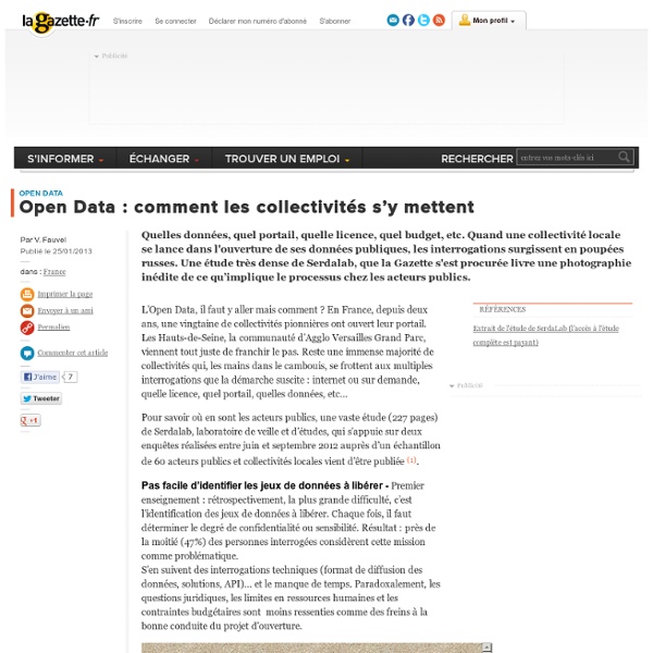 Open Data : comment les collectivités s'y mettent