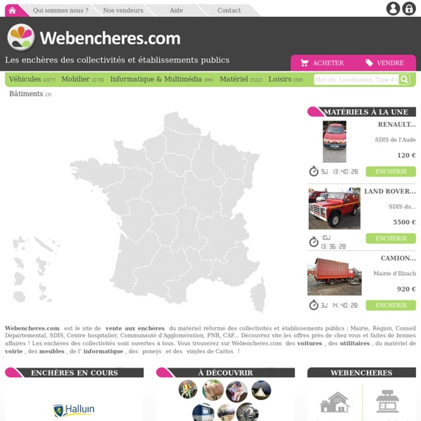 Webenchères : Vente de matériel d'occasion des mairies et des collectivités publiques