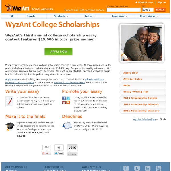 2011 - 2012 College Scholarships