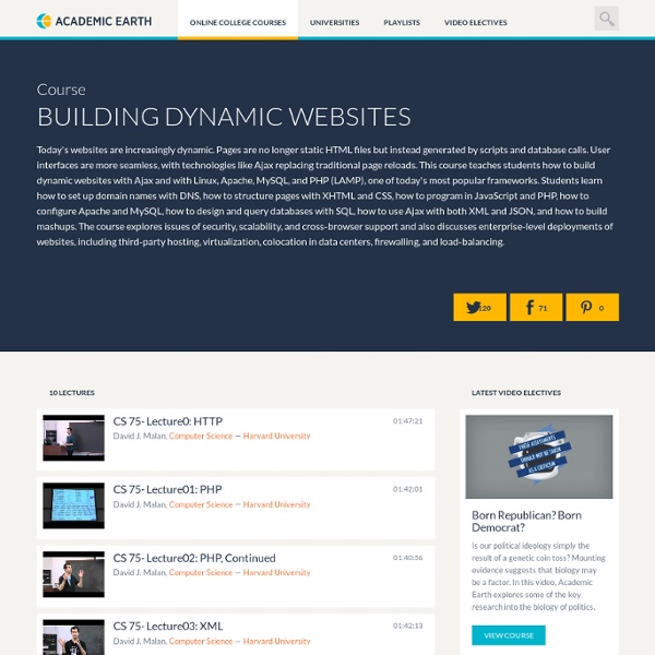 Building Dynamic Websites