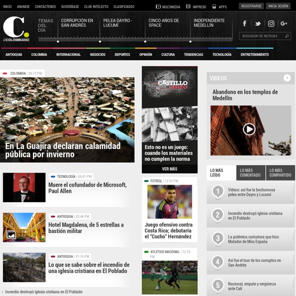 Información y noticias de Colombia, Medellín, Antioquia y el Mundo. Periódico diario - El Colombiano