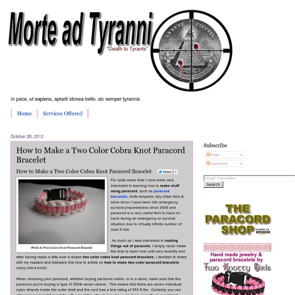How to Make a Two Color Cobra Knot Paracord Bracelet