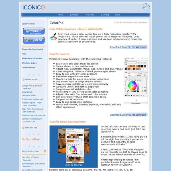ColorPic, The Desktop ColorPicker Software