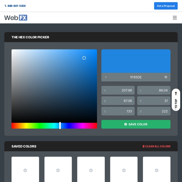 Color Picker by WebFX – Free HTML Color Chooser