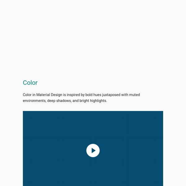 Color - Style - Material design guidelines