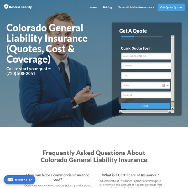Colorado General Liability Insurance (Quotes, Cost & Coverage)