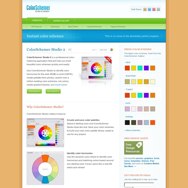 Instant website and print color schemes with ColorSchemer Studio