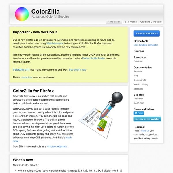 For Firefox - Eyedropper, Color Picker and much more