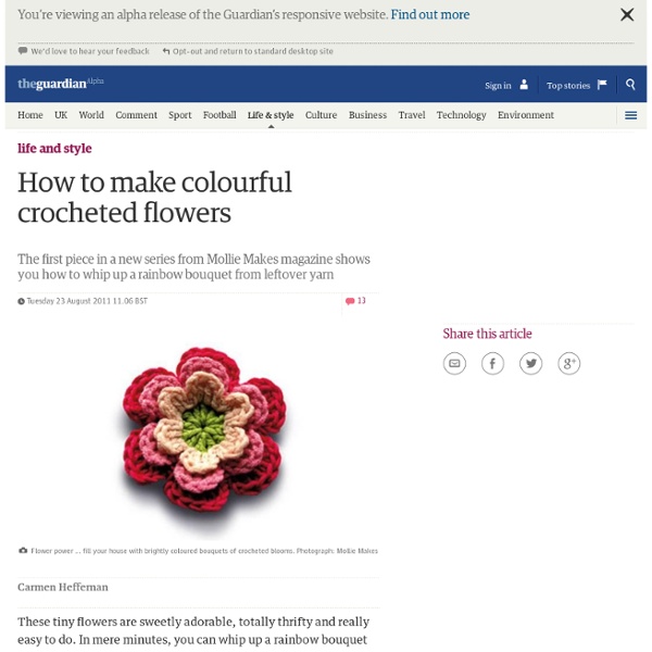 How to make colourful crocheted flowers