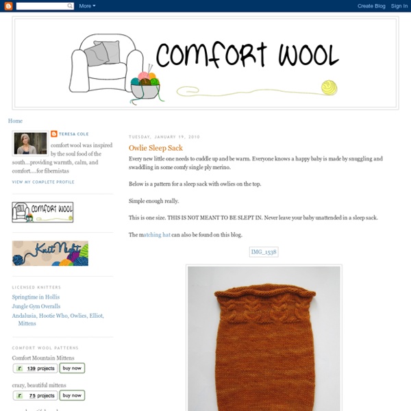 Comfort Wool Co.: Owlie Sleep Sack