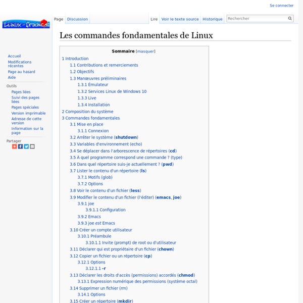 Les commandes fondamentales de Linux — Linux France