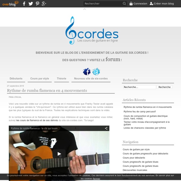 Six.cordes - cours de guitare en ligne - online guitar courses