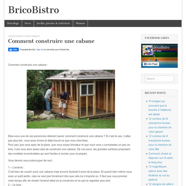 Comment construire une cabane