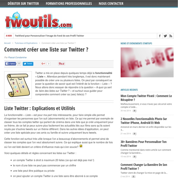 Comment créer une liste sur Twitter ?