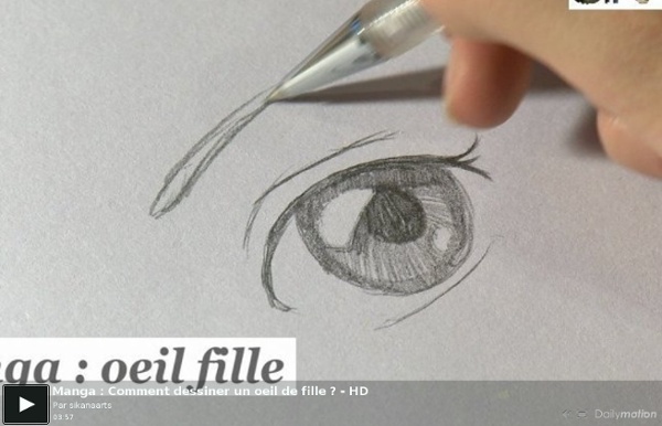 Manga : Comment dessiner un oeil de fille ? - HD