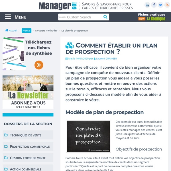 Comment établir un plan de prospection ?