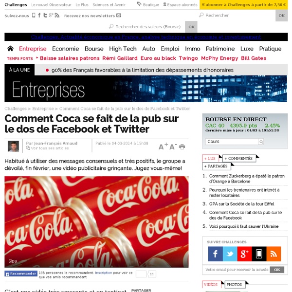 Comment Coca se fait de la pub sur le dos de Facebook et Twitter