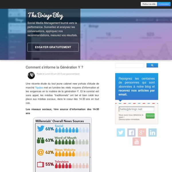 Comment s’informe la Génération Y ?