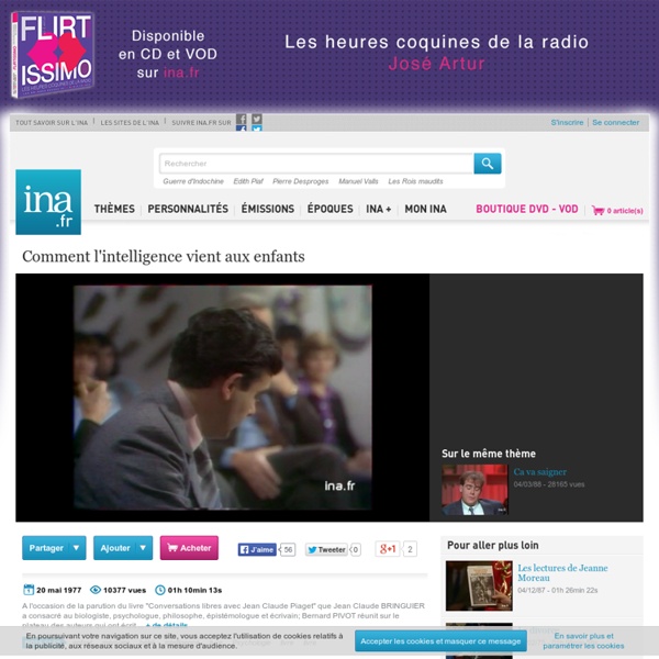 Video Comment l'intelligence vient aux enfants notice archives video ina.fr