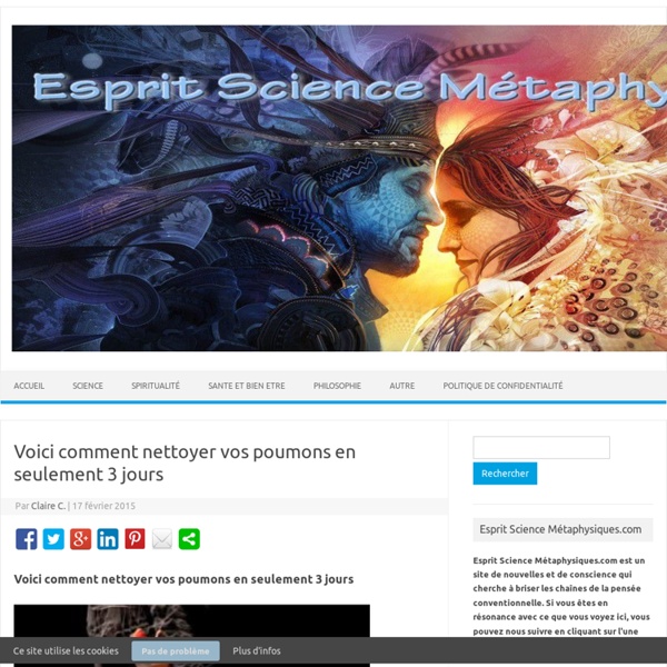 Comment Nettoyer Ses Poumons En Seulement 3 Jours Voici comment nettoyer vos poumons en seulement 3 jours | Pearltrees